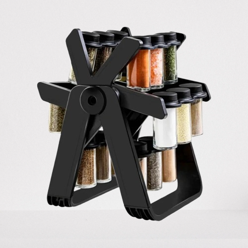 18 Jar Rotating Spice Rack - Premium Kitchen Organizer for Easy Access to Spices | Best Spice Rack in South Africa"
